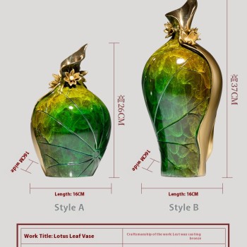Lotus vase Brass handicrafts